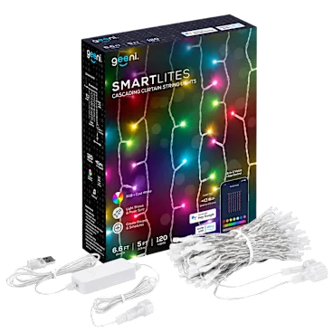 Geeni Smart Lights Cascading Curtain String 120 Lights