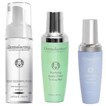 Dermalactives Glow Basics Foam, Toning Mist & Moisturizer Set