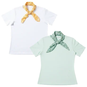 2-Pack: Isaac Mizrahi Live! Crew-Neck Top with Printed Scarf