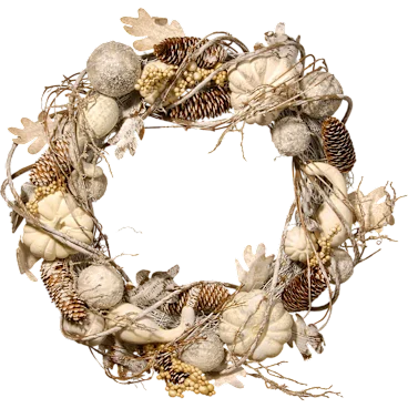 National Tree Company 20" Harvest Wreath with Pumpkin & Ornaments