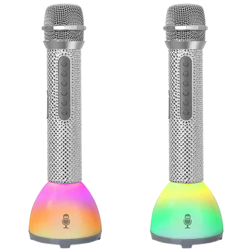 Singing Machine Bling Mic Duets Wireless Karaoke Set