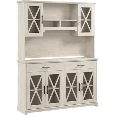 Lennox 60W Farmhouse Sideboard Buffet Cabinet with Hutch