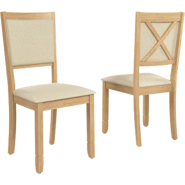 Key West Upholstered Cross Back Dining Chair - Set of 2
