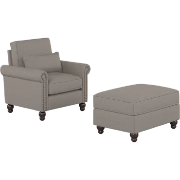 Coventry Accent Chair with Ottoman Set