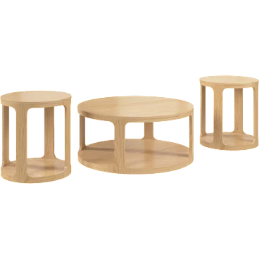 Vera Round Coffee Table with Set of 2 Round End Tables