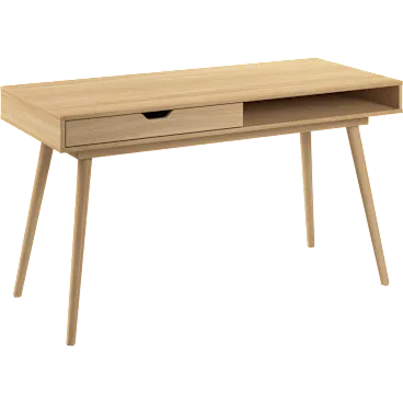 Nora 54W Writing Desk in Natural Oak