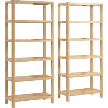 Vera 5 Shelf Bookcase - Set of 2