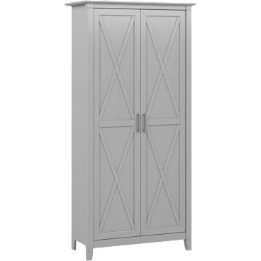 Key West Tall Storage Cabinet with Doors and Shelves