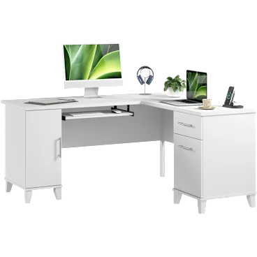 Somerset 60W L Shaped Desk with Storage