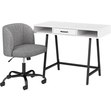 Steele 40W Small Writing Desk with Pembroke Chair