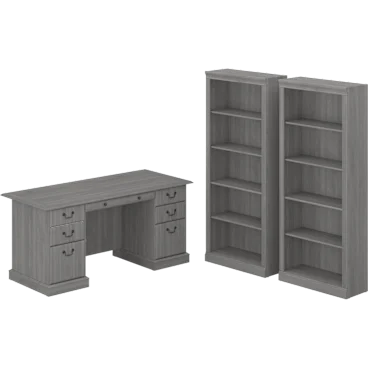 Saratoga Executive Desk and Bookcase Set