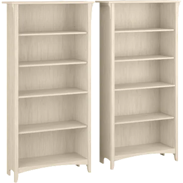 Salinas Tall 5 Shelf Bookcase - Set of 2