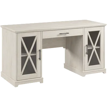 Lennox 60W Farmhouse Desk with Storage and Keyboard Tray