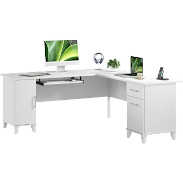 Somerset 72W L Shaped Desk with Storage