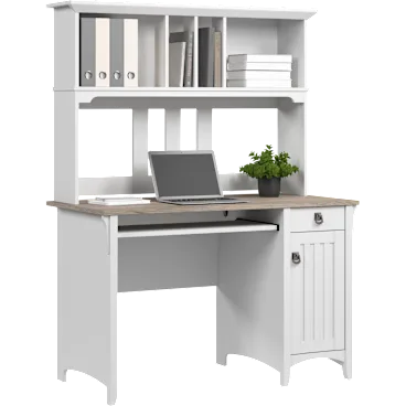 Salinas Small Computer Desk with Hutch