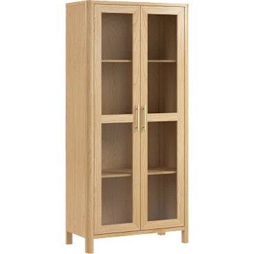 Vera Tall Storage Cabinet with Glass Doors
