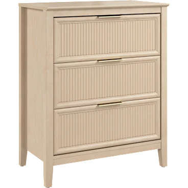 Camille Fluted 3 Drawer Dresser