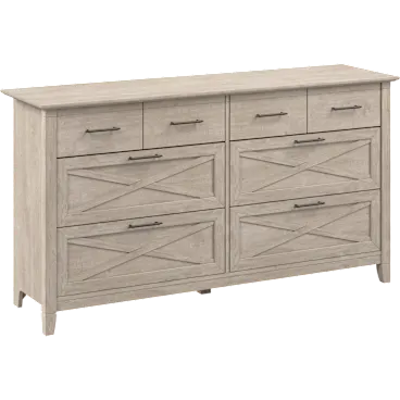Key West 6 Drawer Dresser in Washed Gray