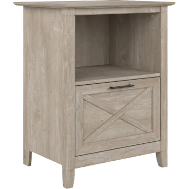 Key West Lateral File Cabinet with Shelf in Washed Gray
