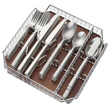 Cambridge 45-Piece Gailann Satin Stainless Steel Flatware Set with Caddy