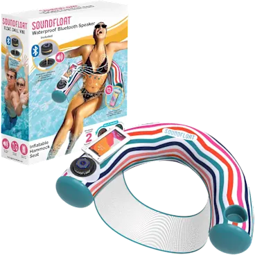 SoundFloat Inflatable Mesh Pool Seat with Waterproof Speaker & Phone Case