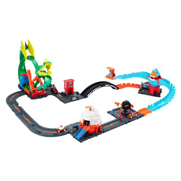 Hot Wheels City Bundle: 4 Playsets & 4 Cars