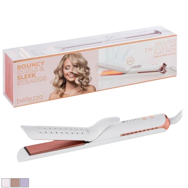 Bellezza AirGlider 2-In-1 Cool Air Flat Iron/Curler