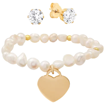 Steeltime Ladies Freshwater Pearl Bracelet