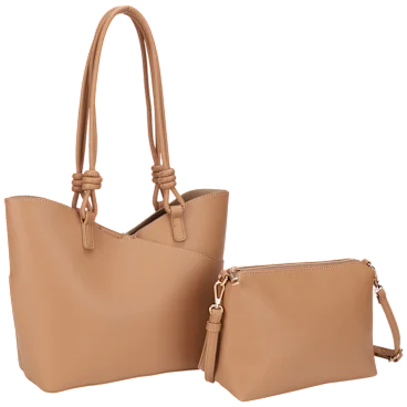 Poppy & Harper Chelsea 2-Piece V-Line Tote with Crossbody Pouch