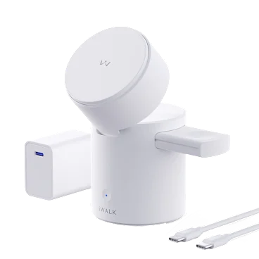 iWALK StandMe Auto 15W Foldable 3-in-1 Wireless Charging Stand