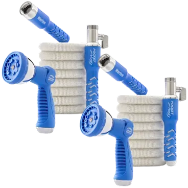 2-Pack: Pocket Hose 25' Expandable Hoses with Hand Sprayers