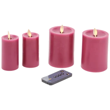 4-Pack: Luminara Flameless Candle Sets with Remote