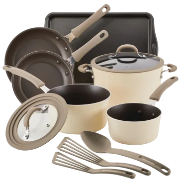 Rachael Ray Cook & Create 11-Piece Enameled Aluminum Cookware Set