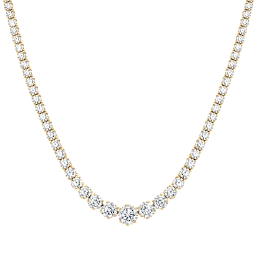 Saffron Graduating Tennis Necklace