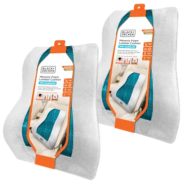 2-Pack: BLACK+DECKER Memory Foam Lumbar Support Pillow with Cooling Gel