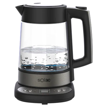 SOLAC Aroa Premium Adjustable Temperature Cordless Glass Kettle
