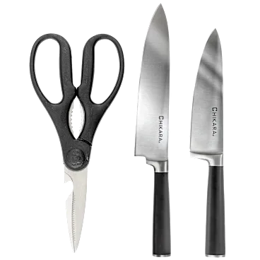 Ginsu 3-Piece Chikara Chef Knives and Shears Set