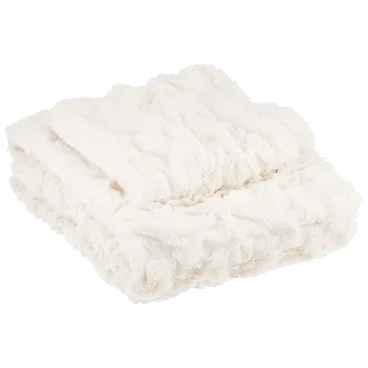 Comfort Spaces Ruched Faux Fur Throw & Pillow Cover Set
