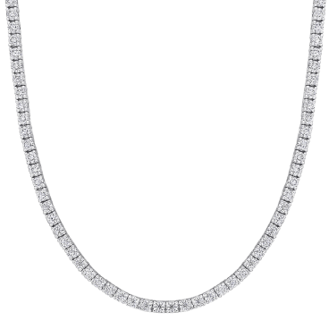 Voss+Agin 12.5 CT DEW Lab-Created Brilliant Sapphire Tennis Necklace
