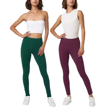 2-Pack: HUE Cotton Tech Pocket Leggings