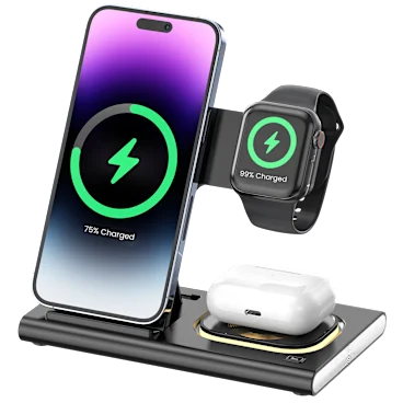 Gabba Goods 3-in-1 Foldable Wireless Charging Stand