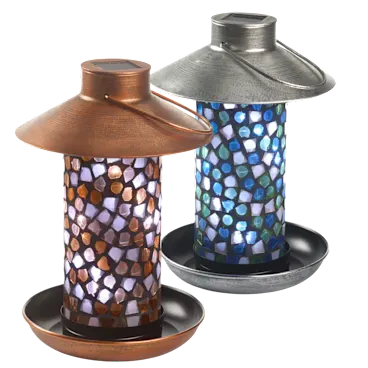 Smart Solar Adelie Mosaic Glass Solar Bird Feeder
