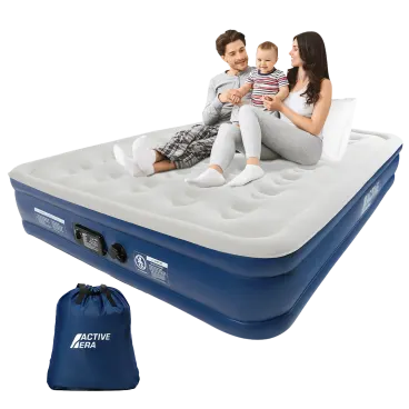 Active Era Premium 13" Queen Size Air Mattress with Built-in Electric Pump