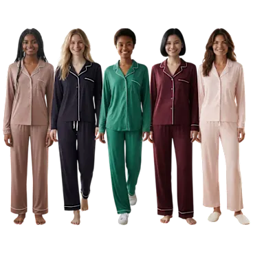 Moonstruck 2-Piece Notch Collar Peached Jersey Sleep Set
