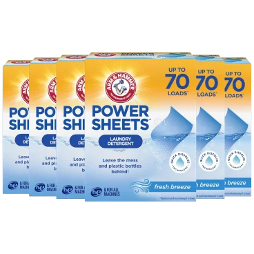 Paquete de 6: Detergente para Ropa Arm & Hammer Power Sheets