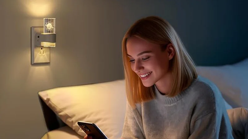 2-Pack: HAKOL 3D Starry Night Dimmable Night Light with Sensor