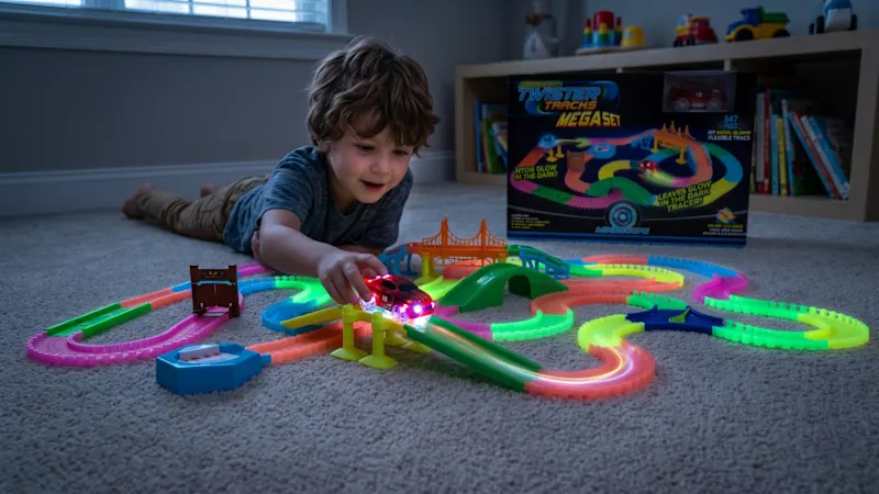 The Glow-in-the-Dark Race Track Set