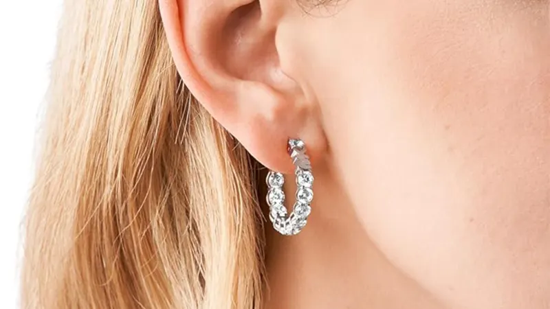 Michael Kors Eternity Cubic Zirconia Huggie Hoop Earrings