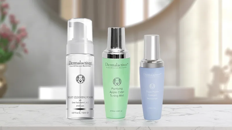 Dermalactives Glow Basics Foam, Toning Mist & Moisturizer Set