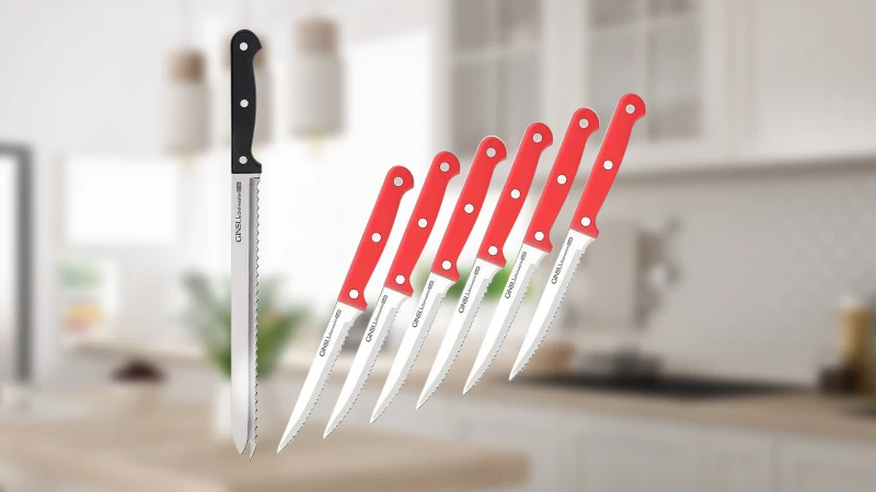 Ginsu Kiso 6-Piece Steak Set & Original Slicer